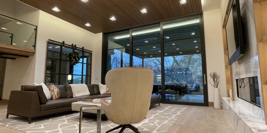 A beautiful house interior with a sofa chair