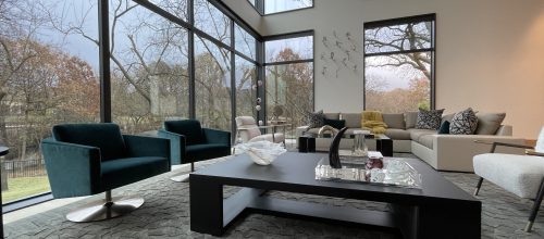A premium living room with sofa set