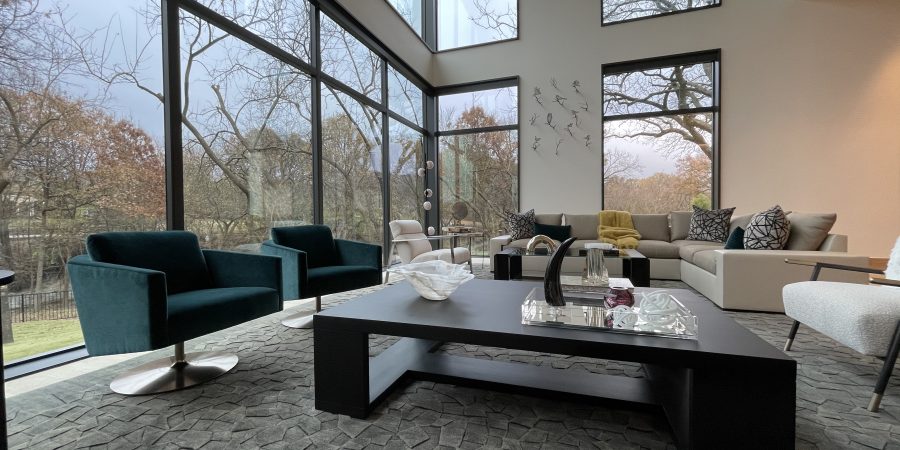 A premium living room with sofa set